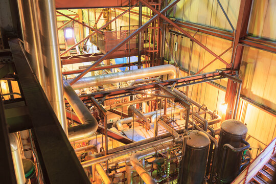 Caustic and acid mixing area of electric power plant