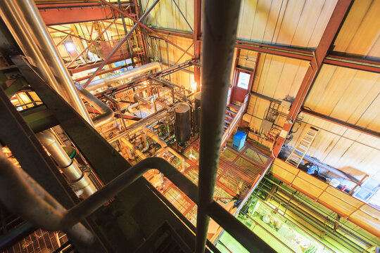 Caustic and acid mixing area of electric power plant