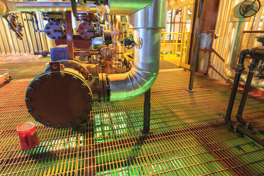 Caustic and acid mixing area of electric power plant