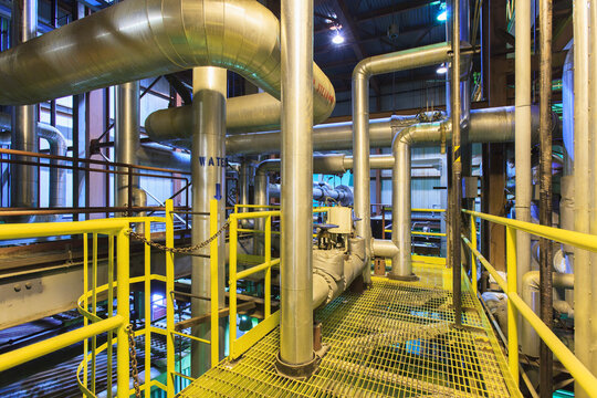 Condensate and water collection ducting at power plant