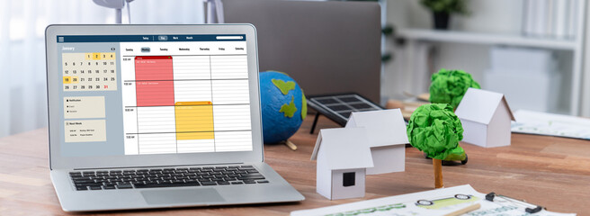 Obraz premium Online applointment booking calendar for brisk regristration on the internet website