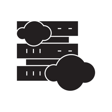 Cloud Database Server Computing Vector Icon