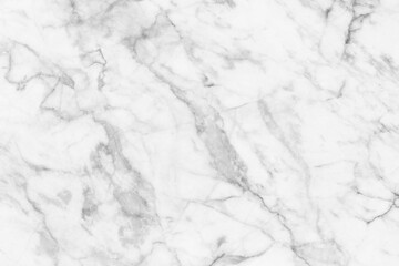 Obraz premium Classic white Carrara marble texture. Elegant natural stone background with grey veining.