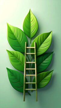 Ladder to Green Leaves.