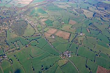 Fototapeta premium Aerial view of the fields in Wiltshire 