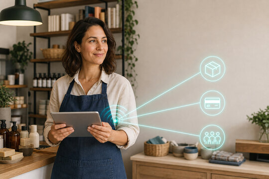 Small business owner digital commerce