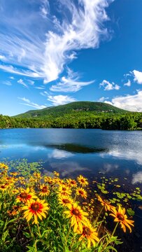Lake  Mountain Flowers.