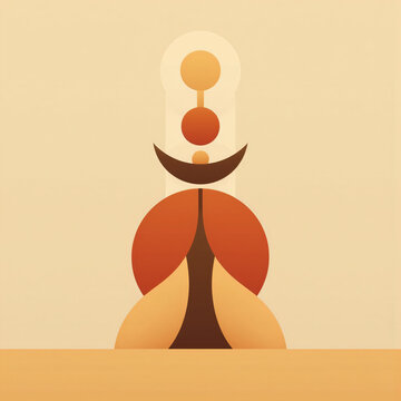 Abstract geometric composition representing emotional balance