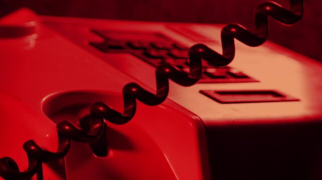 Red Alert Flashing Light Phone Picked Up Or Put Down