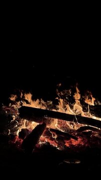 Cinematic Mountain Campfire at Twilight