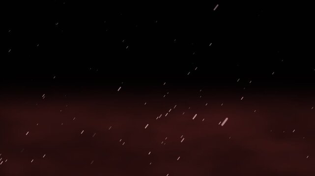 4K 60fps Alpha Channel Glowing Embers And Flying Sparks Over Deep Red Smoke Dark Background Cinematic Overlay Ascending Light Particles Magic Dust VFX Element For Fantasy Gaming Stream Motion Graphics