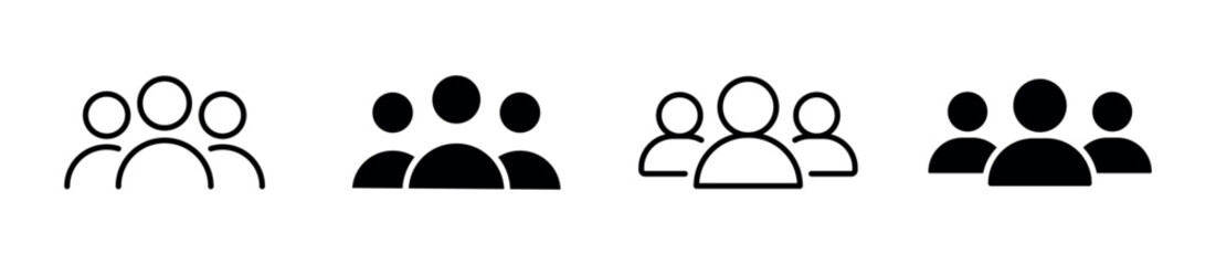 Fototapeta premium Group icon set. team, people icon, employees symbol. vector illustration.