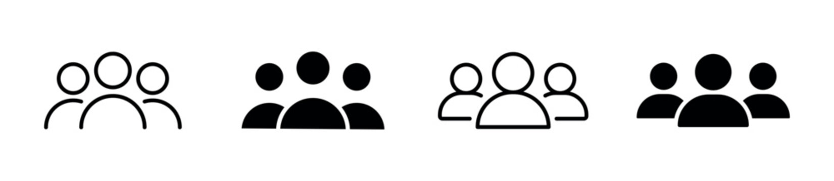 Group icon set. team, people icon, employees symbol. vector illustration.