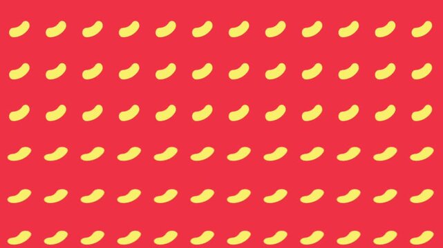Yellow and red Geometric Shapes Morphing Abstract Flat Animation Background.