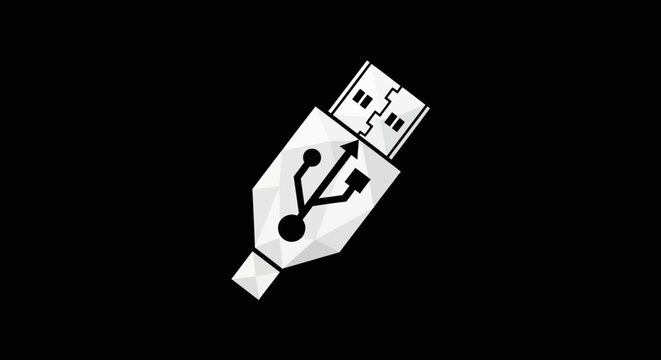 USB flash drive connector closeup.