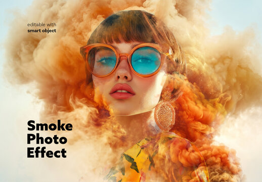 Orange Smoke Photo Effect