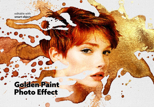 Golden Paint Photo Effect