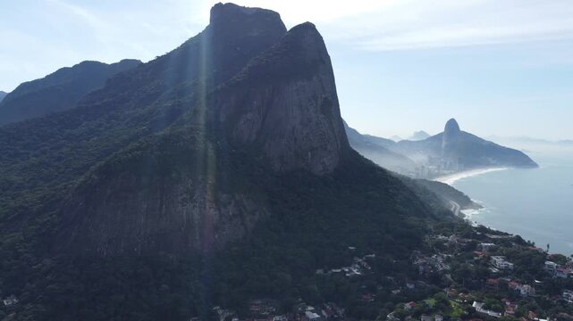 sao conrado, sao conrado beach, rio de janeiro, rio de janeiro brazil, brazil, aerial view, drone footage, drone shot, aerial photography, paragliding, paraglider, km 1 da barra, jardim oce&acirc;nico. adve