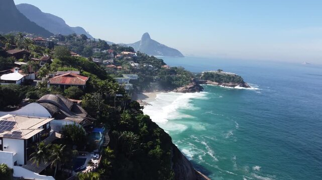 Joatinga, Rio de Janeiro, Rio de Janeiro Brazil, Brazil, aerial view, drone footage, drone shot, drone photography,travel, tourism, destination, vacation, luxury, tropical, paradise, landscape, aerial