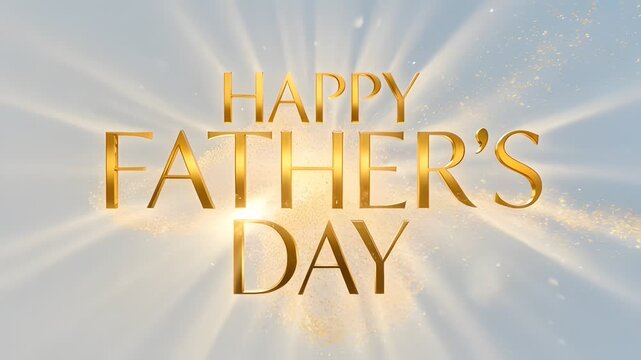 Happy Father&rsquo;s Day animated greeting text with elegant visual effects and meaningful fatherhood tribute theme