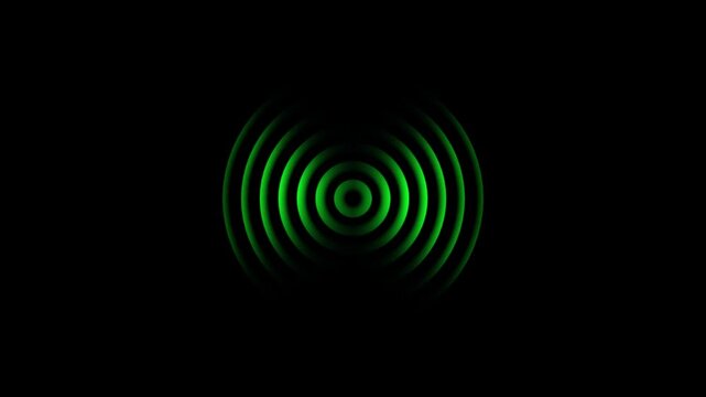 Seamless loop.Neon Wave abstract background. waves animation come from center.