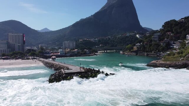 Rio de Janeiro, Brazil, aerial view, drone footage, panoramic view, drone, beach, tropical, travel, tourism, South America, kalian, 4K, cinematic, joatinga, joa, Rio de Janeiro, Brazil, shadows people