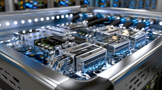 Water cooled high performance server hardware internal components