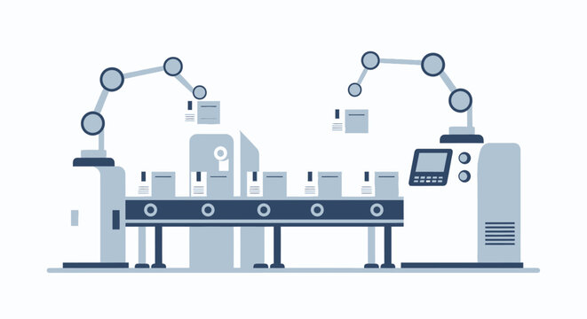 Automated Conveyor Belt with Robotic Arms for Logistics, Manufacturing, and Smart Factory Sorting