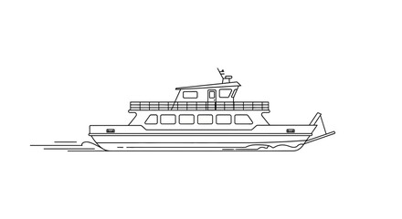 Large Ferry Boat Water Vessel. © Ikhsan