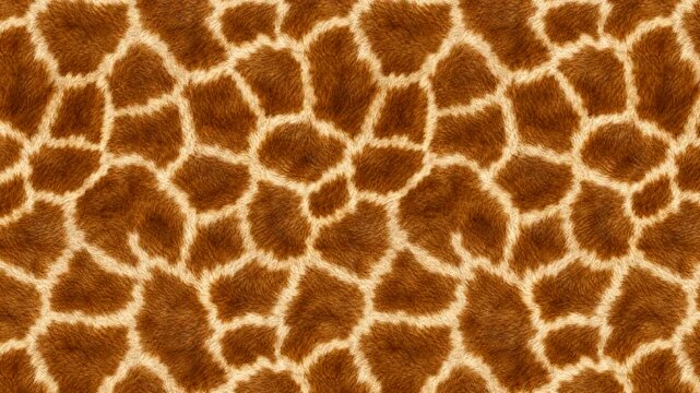 Realistic Giraffe Fur Texture Moving Up Seamless Wildlife Motion Background