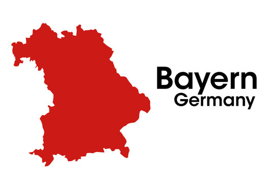 bayern germany map in vectors