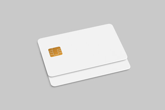 Blank Smart Credit Card Mockup with EMV Chip