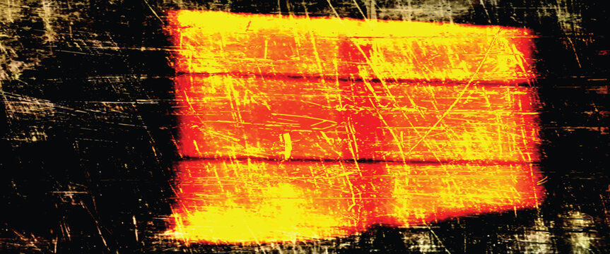 Abstract dark fire grunge vector background with blazing orange and red flames, hot burning inferno energy texture, and textured canvas pattern for dramatic design