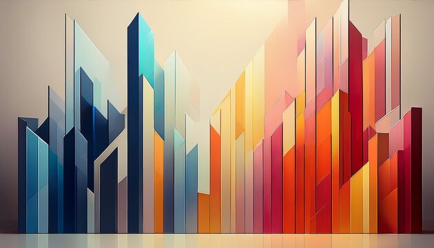 evolving rectilinear forms reach upward a bright studio shot with a spirited dutch angle dutch angle conceptual
