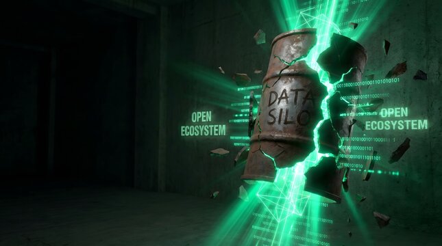 A heavy iron chain breaks free in a dark room with green lights.