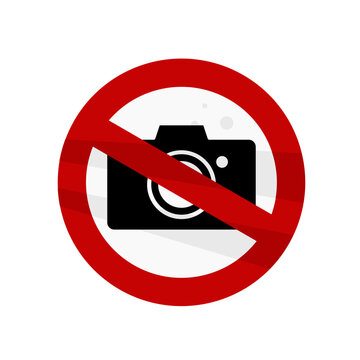 No photo prohibition vector sign