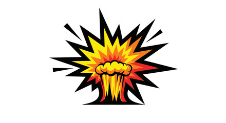 Obraz premium comic explosion burst fist angry punch dynamic effect