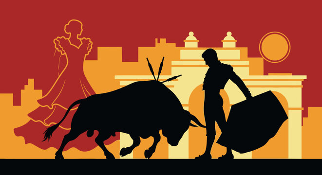 Man leading bull through city streets.