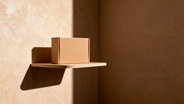 E-commerce product background with blank packaging set with twine advertisi