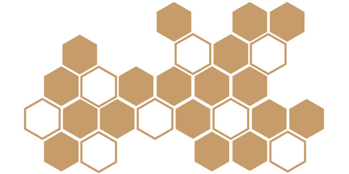 simple brown honeycomb design for banner poster background.