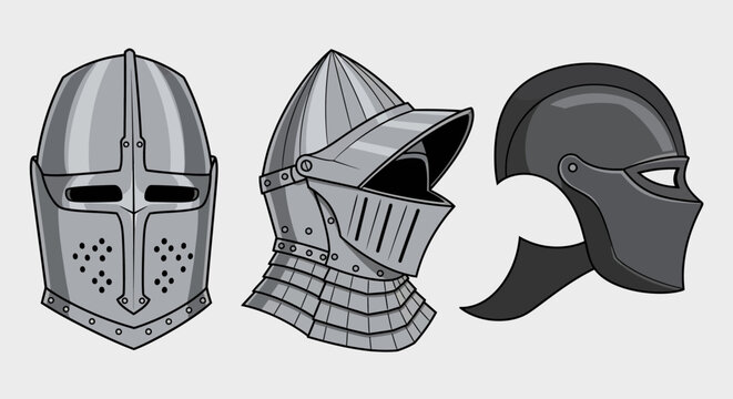 Medieval Knight Helmets: Full Face, Great Helm, and Armet