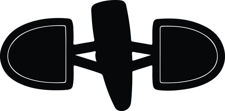 Silhouette vector paratrooper jump wings military insignia achievement symbol design