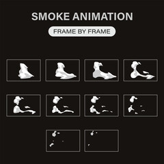 Obraz premium Smoke animation sprite sheet 2d fx