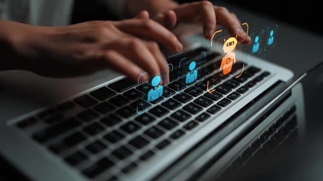AI is selected to replace human employees, illustrating automation and workforce transformation driven by artificial intelligence in digital operations Marrow