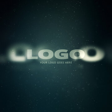 Dark Blur Logo Reveal. Square Opener for Social Media.