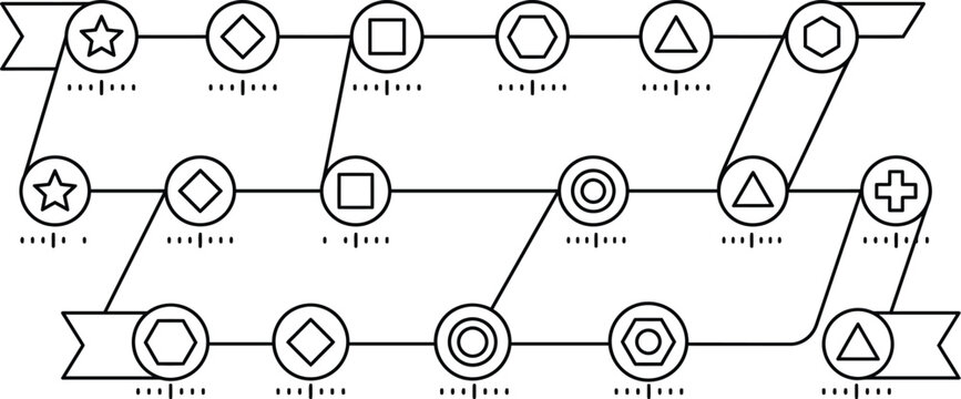 Geometric Shapes Flowchart Diagram