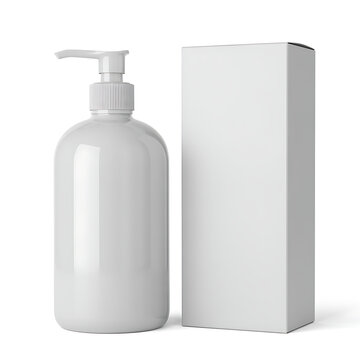 White soap bottle with box