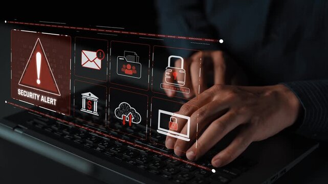 Cybersecurity threat focuses on cybersecurity, threat, and data breach with strong emphasis on system protection, data integrity, and security risks Marrow