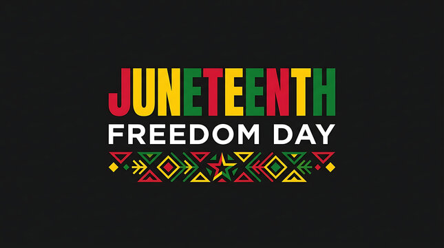 Juneteenth freedom day celebration greeting design with juneteenth, emancipation