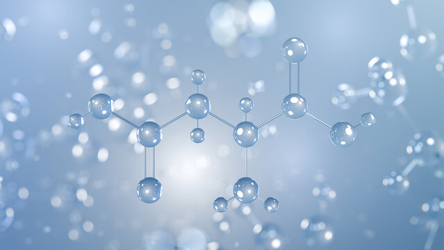 d-aspartic acid molecular structure 3d, endocrine modulator agent structural chemical formula view from a microscope